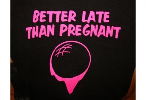 Better Late Than Pregnant Dodgeball Tee