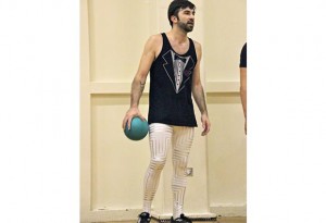 Dodgeball Player in tights - West Hollywood