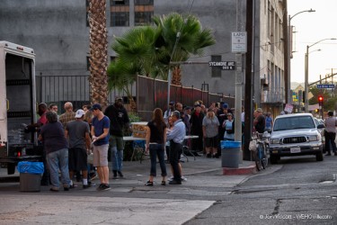 The homeless being served by The Greater West Hollywood Food Coalition