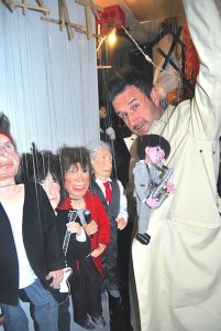 David Arquette and puppets
