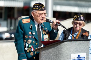 Efin Stolyarskiy, president of the LA Association of WWII Veterans, fought against Germany in the Russian Army in WWII.
