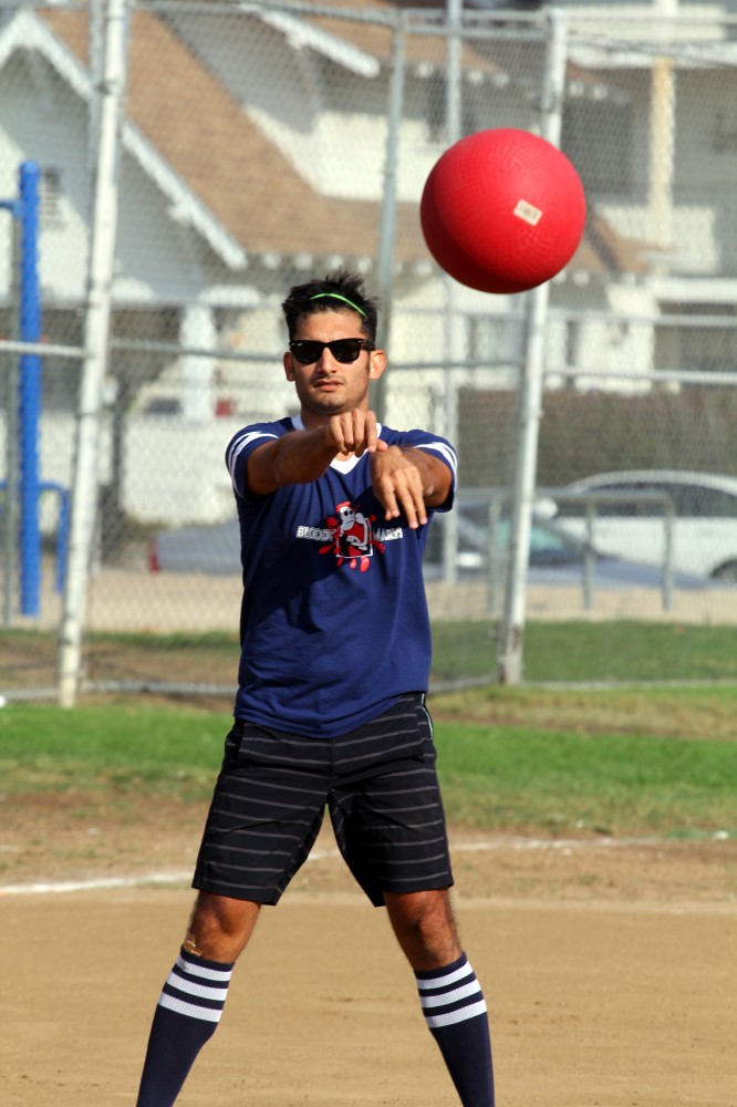 Bloody Mary's Jose uses his magical powers to elevate the ball.