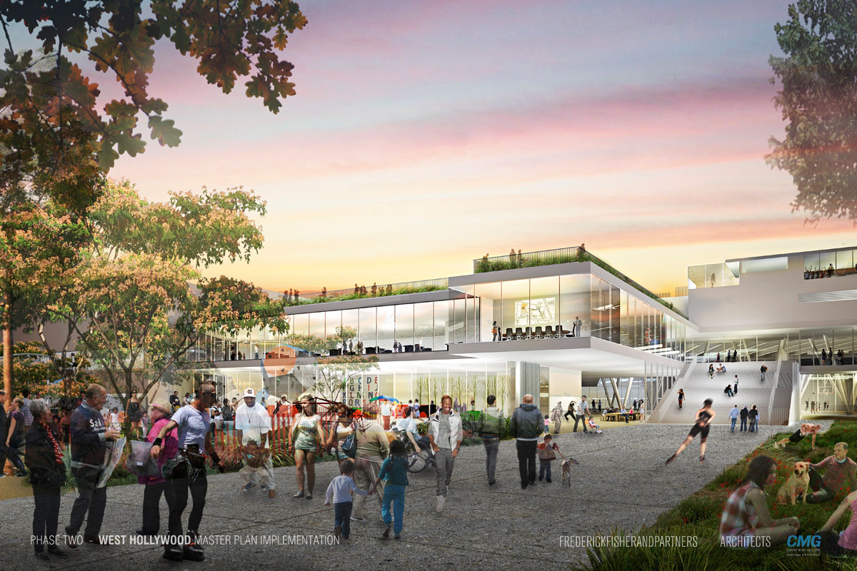 West Hollywood Park concept, Frederick Fisher and Partners, Architects