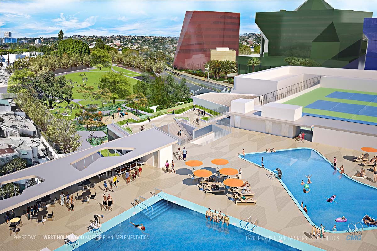 West Hollywood Park concept. Frederick Fisher and Partners, Architects