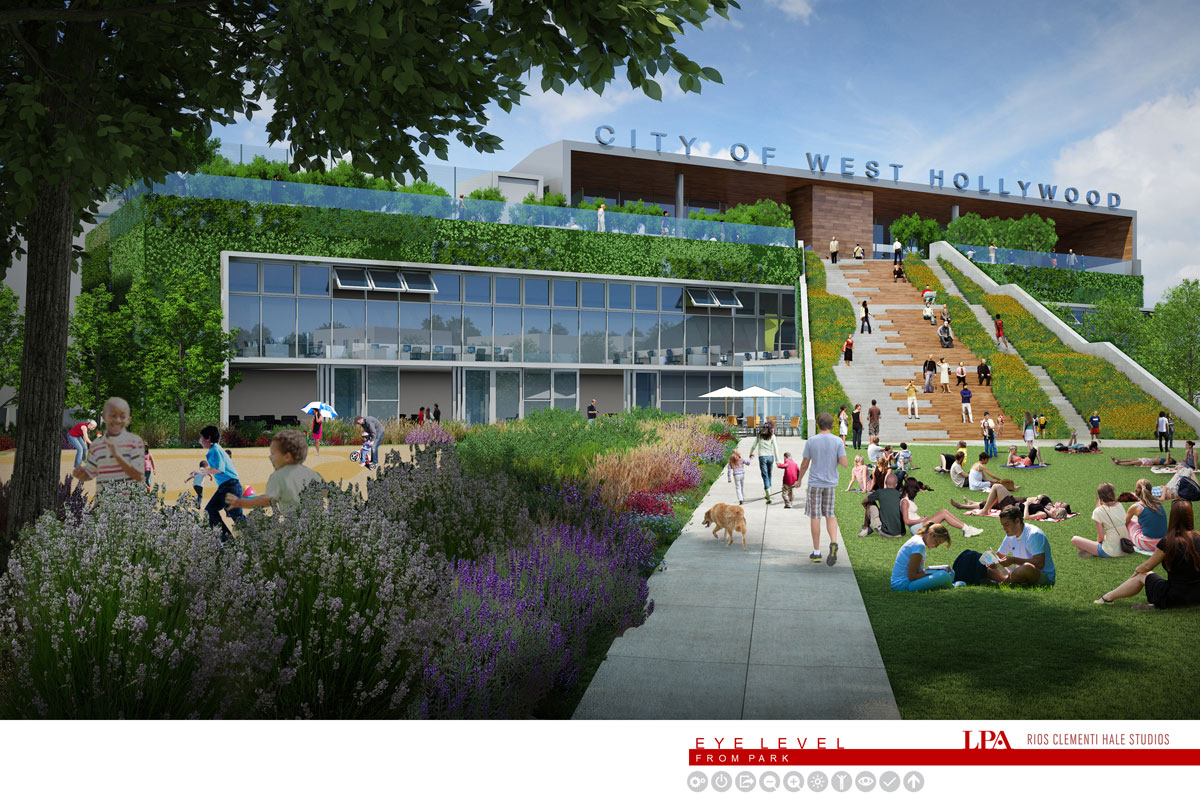 West Hollywood Park concept. (Rendering by LPA Inc.)