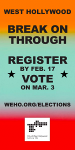 West Hollywood voter registration ad