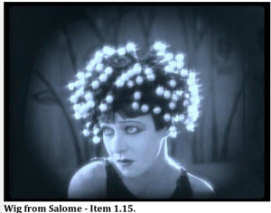 Nazimova wearing a wig from "Salome."