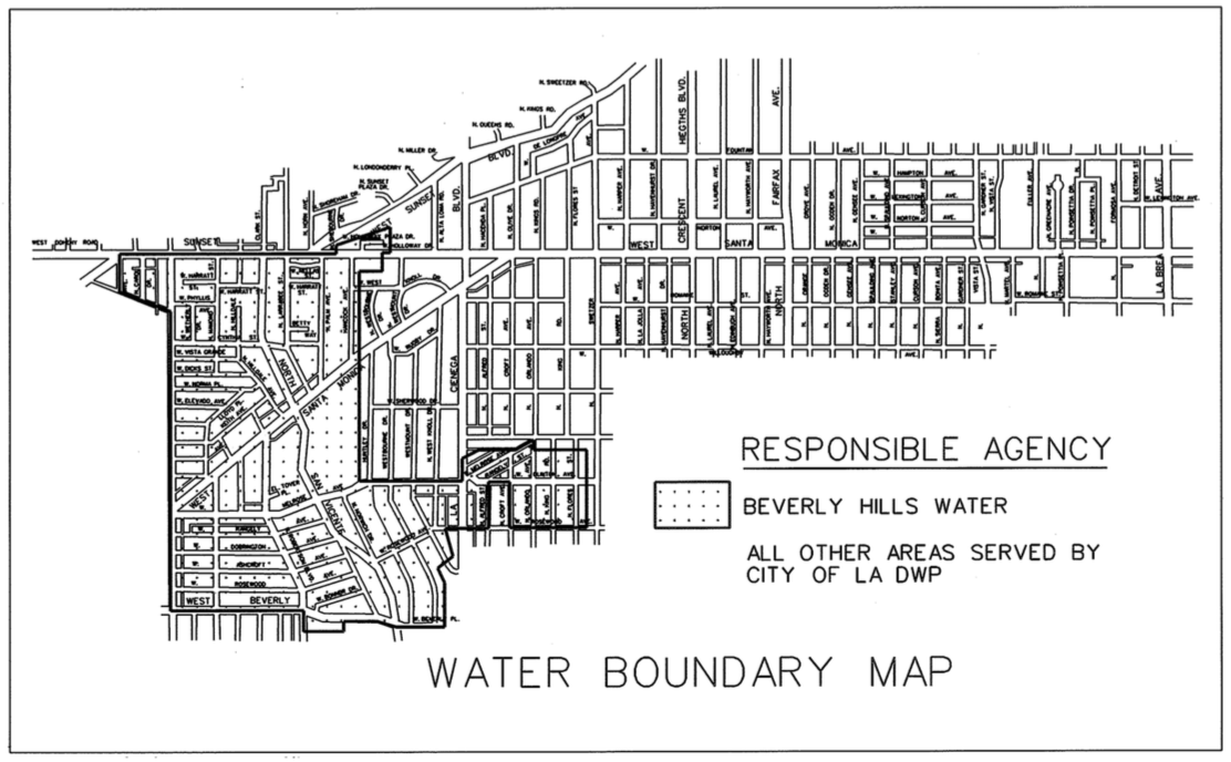 Weho water boundary map