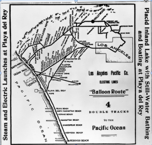 Balloon Route map. (Image Courtesy of USC Digital Library Collection)