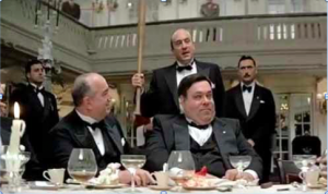 Scene from “The Untouchables” with Robert DeNiro (with baseball bat) as Al Capone. (Photo credit: WhatCulture.com)