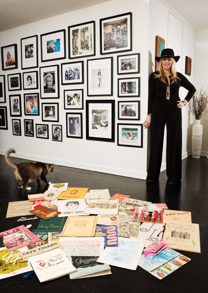 Alison Martino displaying part of her collection of Old Hollywood memorabilia at her Empire West apartment (Photo by Steffanie Walk)