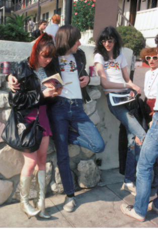 Johnny and Joey Ramone outside the Tropicana Motel circa 1978. (Photo by Brad Elterman)