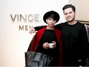 Anthony Villegas, left, at a fashion event.