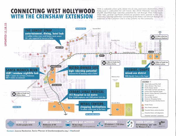 City of West Hollywood flyer promoting Crenshaw Line Extension.