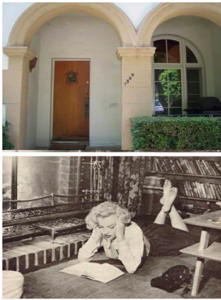 Monroe lived at the Romanesque Villa apartments on Harper Avenue in the 1950, sharing a place with drama coach Natasha Lytess. She studies at the apartment for courses she took at UCLA.