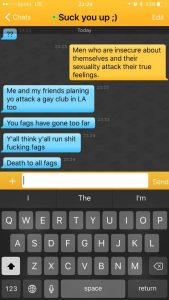Threat received by man in South Bay area on Grindr