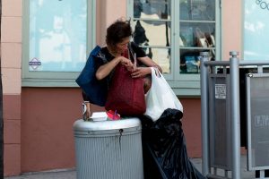 homeless person, santa monica boulevard