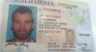 Abdulla Tario Camran's driver's license, found in the dumpster that contained Joie Kinney's body