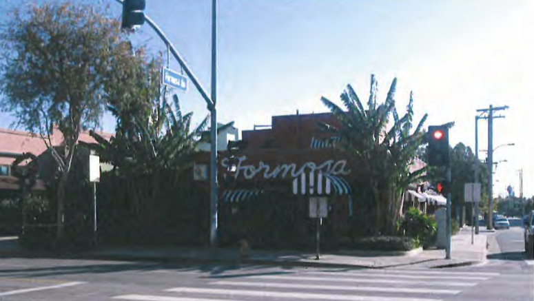 7156 Santa Monica Blvd. (Formosa Cafe) is a one- and two-story restaurant lounge/tavern in the 20th Century Commercial style built in 1925 by prize fighter Jimmy Bernstein. It started as a lunch counter in a repurposed Pacific Electric train car called the Red Spot. Over the years , the present building grew around the car and the restaurant was renamed the Formosa Cafe. It came to function as the commissary and watering hole for those who worked across the street from what was at the time the Pickford-Fairbanks Studios. Regular customers included Humphrey Bogart, Clark Gable, Lana Turner and Tyrone Power. The restaurant was also popular with boxers like Joe Louis and Jack Dempsey .