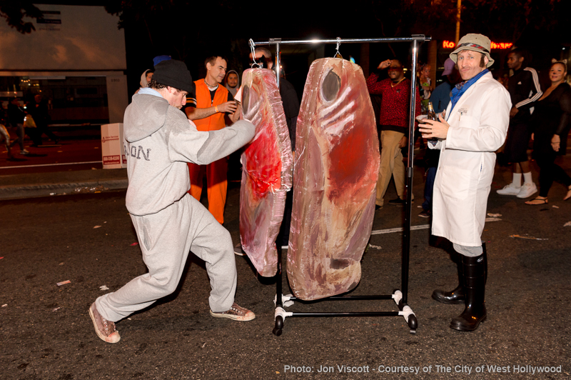 Carnaval wasn't a night for vegans. (Photo by Jon Viscott, courtesy of the City of West Hollywood).