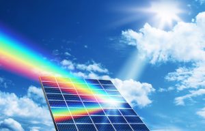 Solar energy panel collector reflecting sunlight spectrum